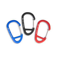Topo Designs Carabiner 3-Pack in "Black / Red / Blue" in size "62mm".