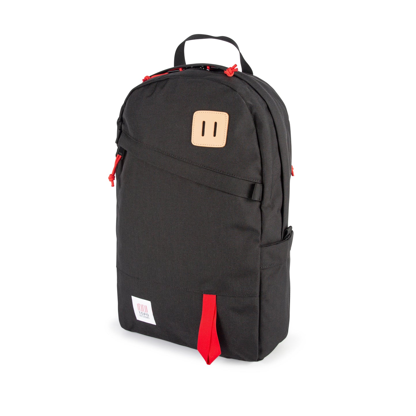 Topo Designs Daypack Classic 100% recycled nylon laptop backpack for work or school in "Black".