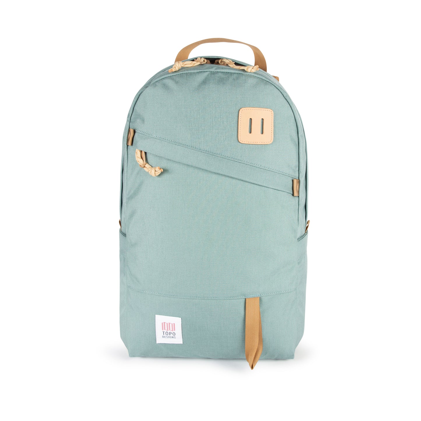 Topo Designs Daypack Classic 100% recycled nylon laptop backpack for work or school in "Mineral Blue".