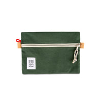 Front product shot of Topo Designs Accessory Bag "Medium" in "Forest" green canvas.