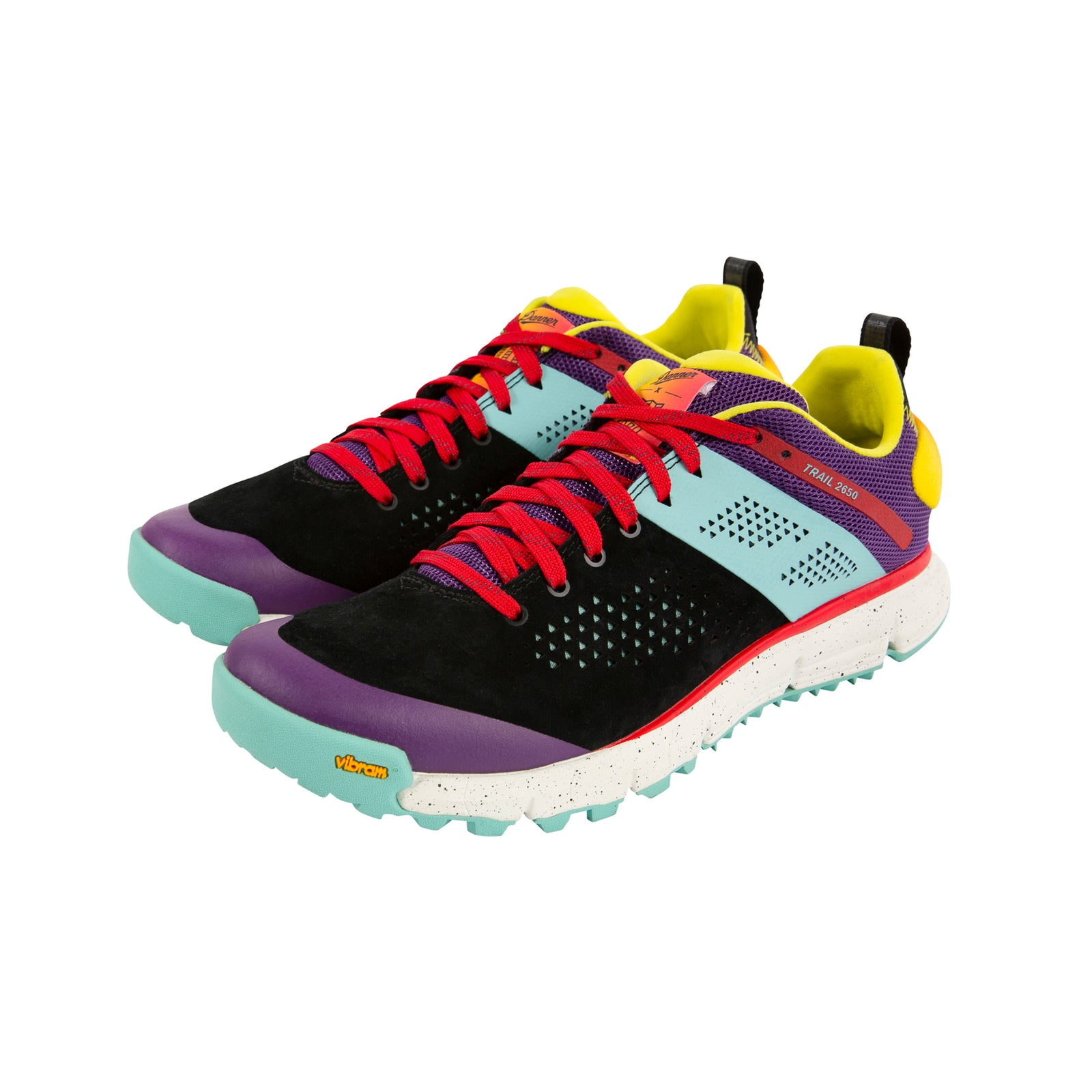 Topo Designs x Danner men's trail running shoe product shot of pair