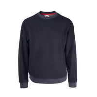 Front product shot of men's global sweater in "Navy".