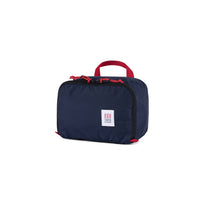 3/4 front product shot of Topo Designs Pack Bag 10L Cube in "Navy" blue.