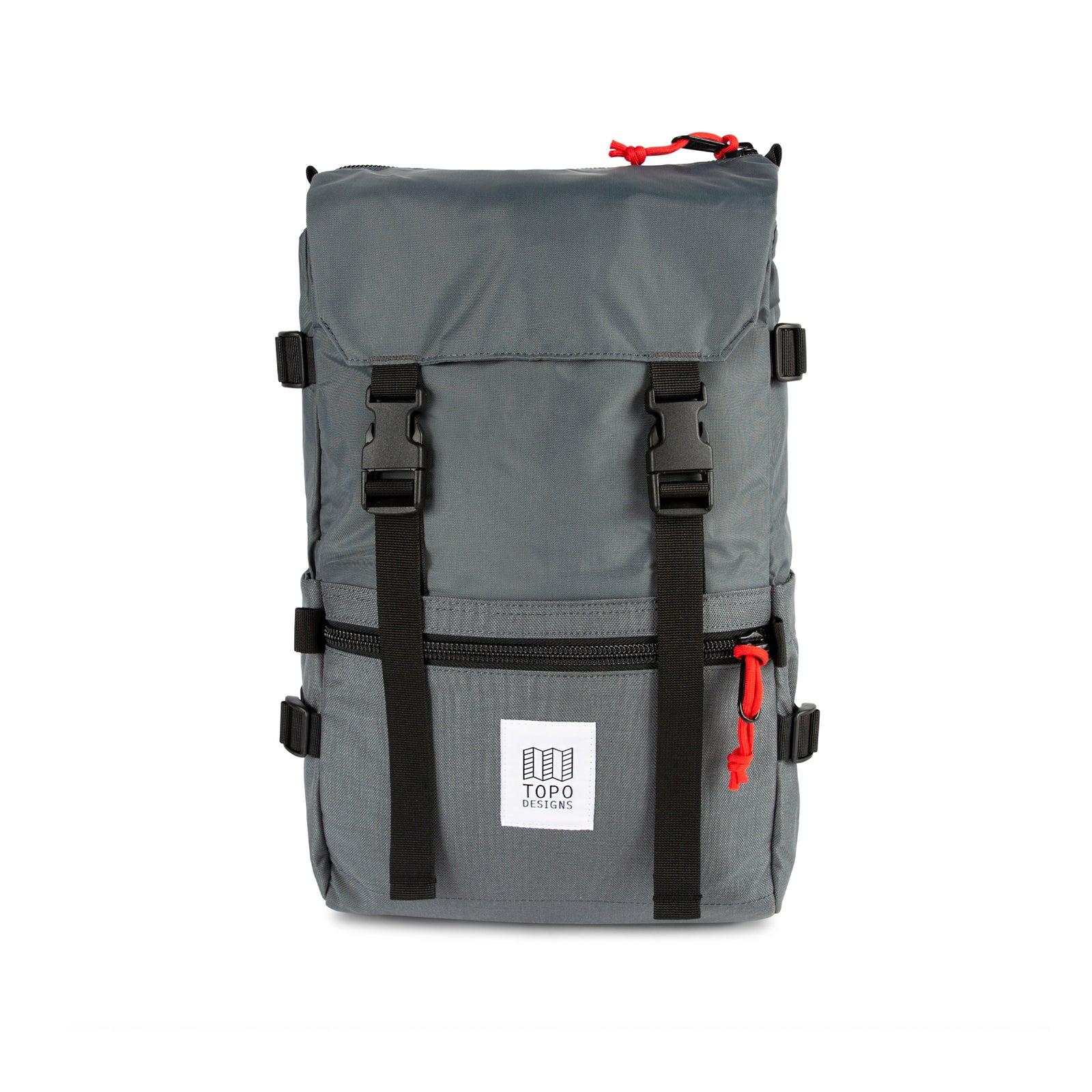 Topo Designs Rover Pack Classic laptop backpack in "Charcoal" gray.
