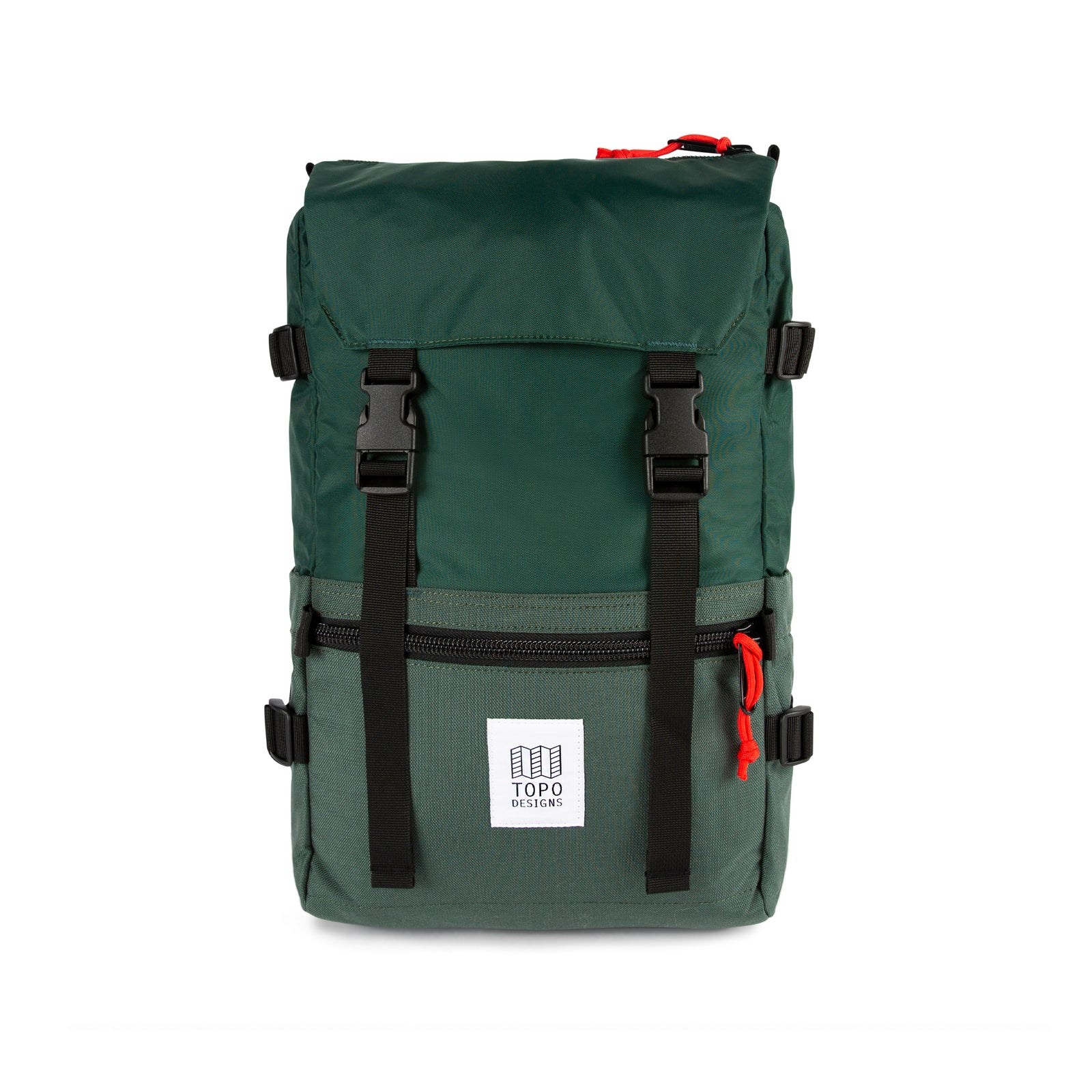 Topo Designs Rover Pack Classic laptop backpack in "Forest" green.