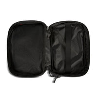 General detail shot of Topo Designs Tech Case in Premium Black showing inside.