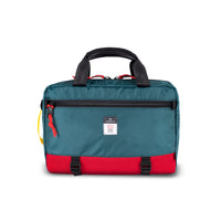 Front product shot of Topo Designs x Alternative Commuter Briefcase in red/teal